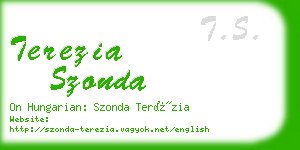 terezia szonda business card